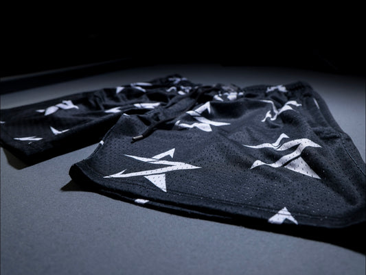 SPRSTR Black Logo Shorts